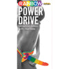 Rainbow Power Drive 7 Strap On Dildo WHarness Silicone "