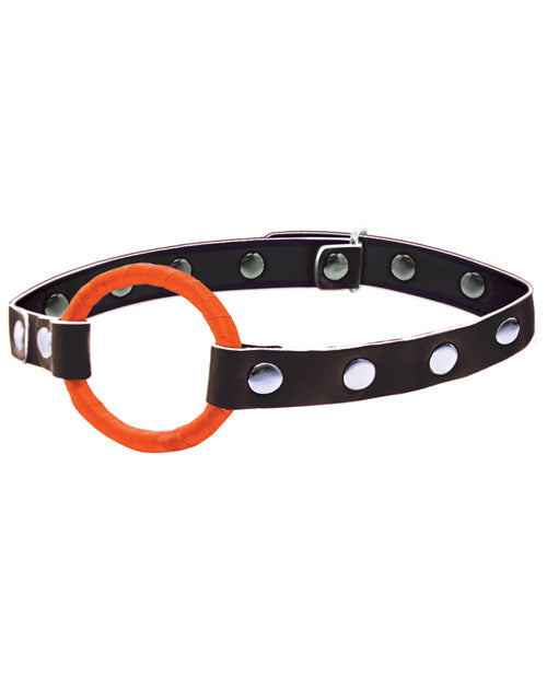 9s Orange Is The New Black Blow Gag Open Mouth Leather Gag"