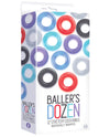 9s Baller's Dozen 12 Pieces Tpe Cock Ring Set "