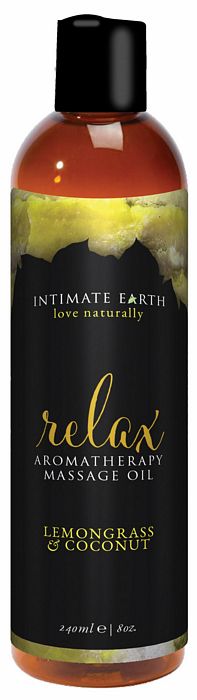 Intimate Earth Relax Massage Oil 8 Oz.