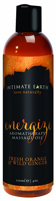 Intimate Earth Energize Massage Oil 4 Oz.