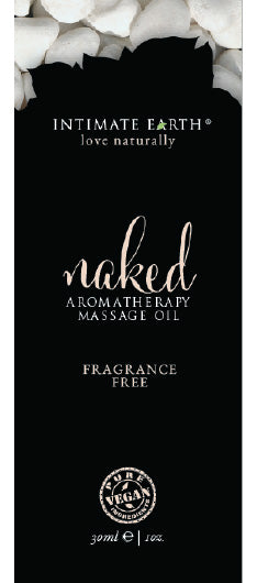 Intimate Earth Naked Unscented Massage Oil Foil Sachet 1 Oz.