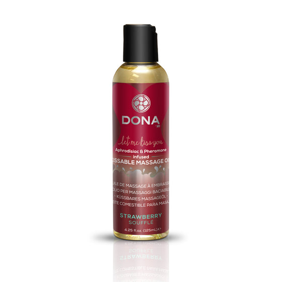 Dona Kissable Massage Oil Strawberry Souffle 3.75 Oz.