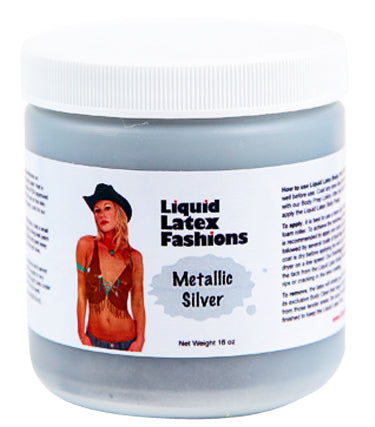 Liquid Latex Metallic Silver 16 Oz.