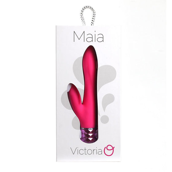 Rechargeable Silicone Dual Vibrator Victoria Neon Pink