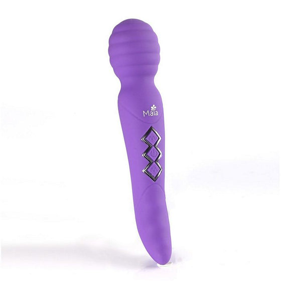 Twisty Dual Vibrating Wand Neon Purple