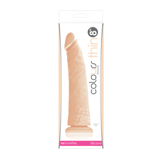 Colours Pleasures Thin 8 Dildo White "