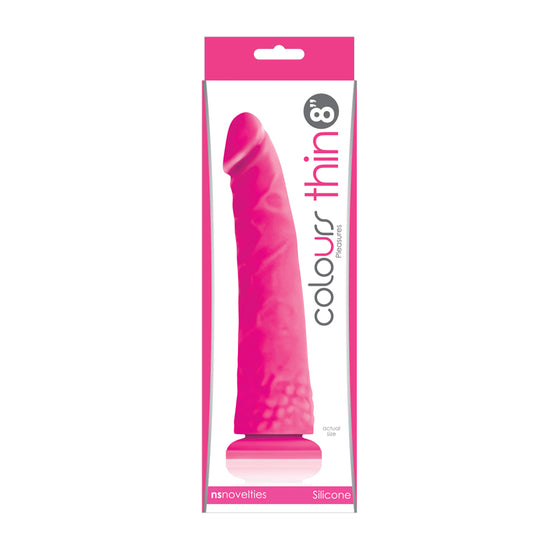 Colours Pleasures Thin 8 Dildo Pink "