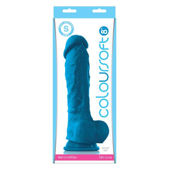 Colour Soft 8 Soft Dildo Blue "