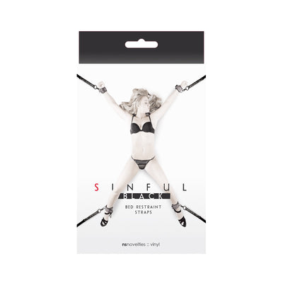 Sinful Bed Restraint Straps Black