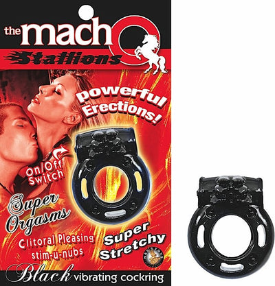 Macho Stallions Cockring Black Vibrator