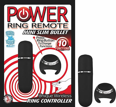 Power Ring Remote Mini Slim Bullet Black