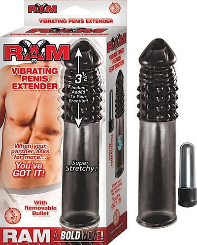 Ram Vibrating Penis Extension Smoke