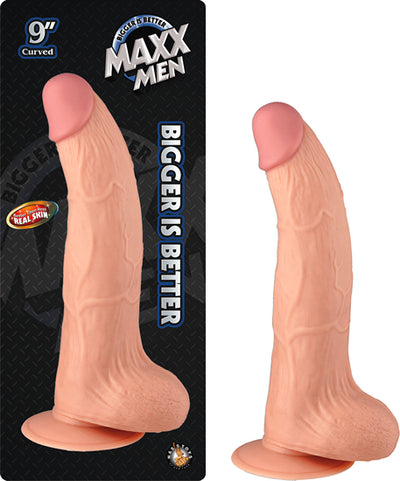 Maxx Men 9in Curved Dong Flesh