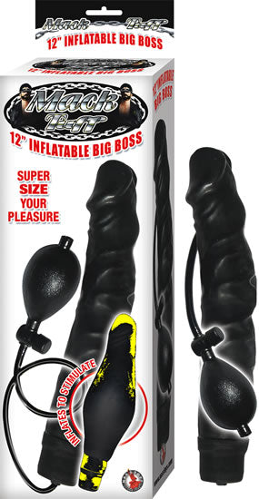 Mack Tuff Big Boss Inflatable Black Dildo
