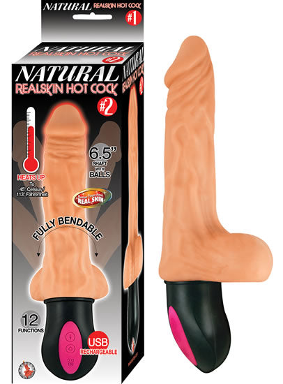 Natural Realskin Hot Cock #2 6.5 Flesh "