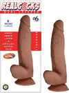 Real Cocks Dual Layered #6 Brown Curved 8 "