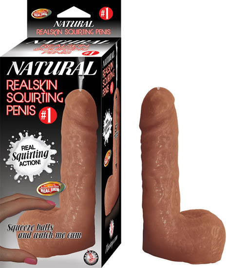 Natural Realskin Squirting Penis #1 Brown