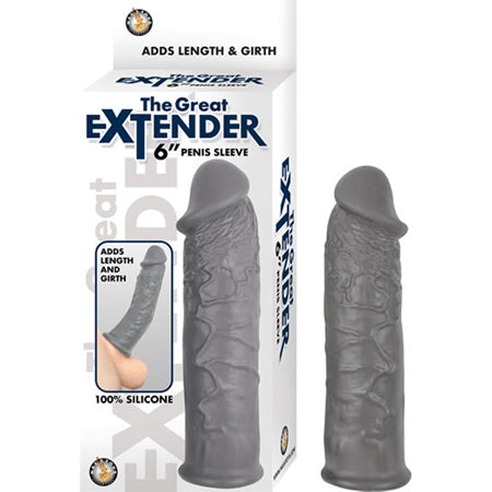 The Great Extender 6 Penis Sleeve Grey "