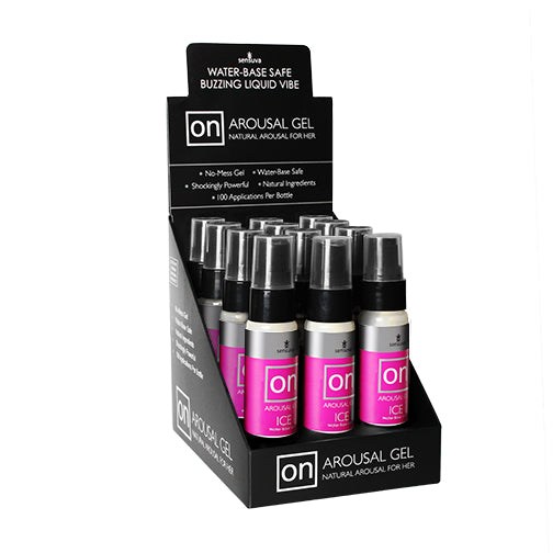 On For Her Arousal Gel Ice 12 Pieces Display