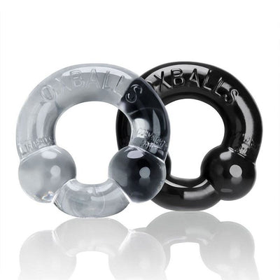 Ultra Balls Cockring 2 Pack BlackClear