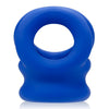 Tri Squeeze Cocksling Ball Stretcher Oxballs SiliconeTpr Blend Cobalt Ice