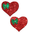Pastease Sweety Red Glitter Heart WGreen Glitter Bow