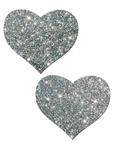 Pastease Hearts Silver Glitter