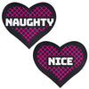 Pastease Naughty & Nice Heart Black & Pink