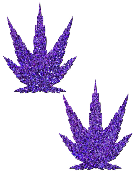 Pastease Leaf Royal Purple Kush Glitter Pot Leaf