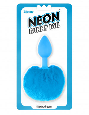 Neon Bunny Tail Blue