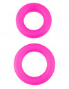 Neon Stretchy Silicone Cock Ring Set Pink