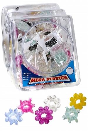 Mega Stretch Silicone Pleasure Ring Asst