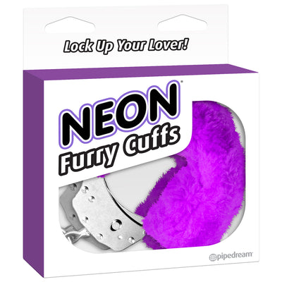 Neon Luv Touch Furry Cuffs Purple