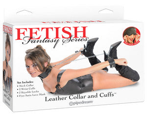Fetish Fantasy Leather Collar & Cuffs