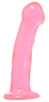 Basix Rubber Works Pink 6.5in Dong With Suction Cup