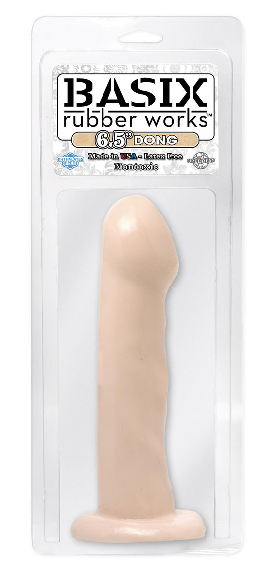 Basix Rubber Works 6.5in Flesh Dong With Suction Cup