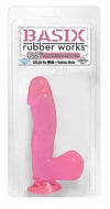 Basix Rubber Works Pink 6.5in Dong Wsuction Cup