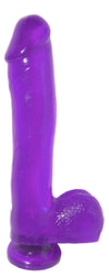 Basix 10in Rubber Works Purple Dong WSuction Cup