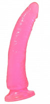 Basix Rubber Works 7in Pink Slim Dong With Suction Cup