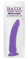Basix Rubber Works Slim 7in Dong Purple With Suction Cup