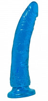 Basix Rubber Works Blue Slim 7in Dong With Suction Cup