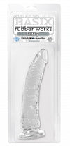 Basix Rubber Works Slim Dong 7in Clear With Suction Cup