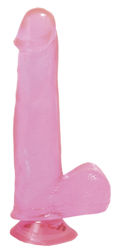 Basix Rubber Works 7.5in Dong WSuction Pink