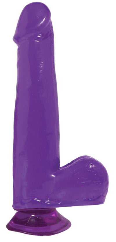 Basix Rubber Works 7.5in Dong WSuction Cup Purple