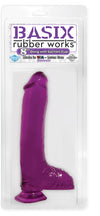 Basix Rubber Works 8in Dong WSuction Purple