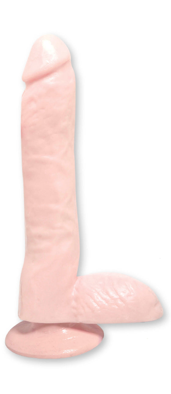 Basix Rubber Works 9in Dong WSuction Cup Flesh