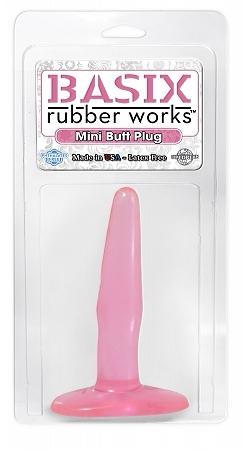 Basix Rubber Works Pink Mini Butt Plug