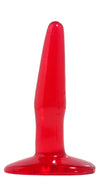 Basix Rubber Works 4in Mini Butt Plug Red