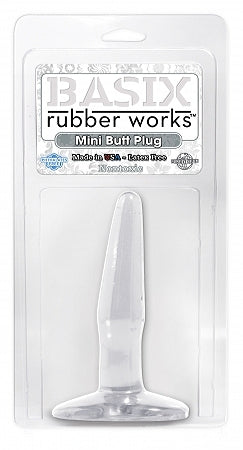 Basix Rubber Works Mini Butt Plug Clear